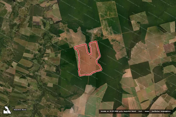 Imagem de satélite de Infração da Flora em Gaúcha do Norte - MT