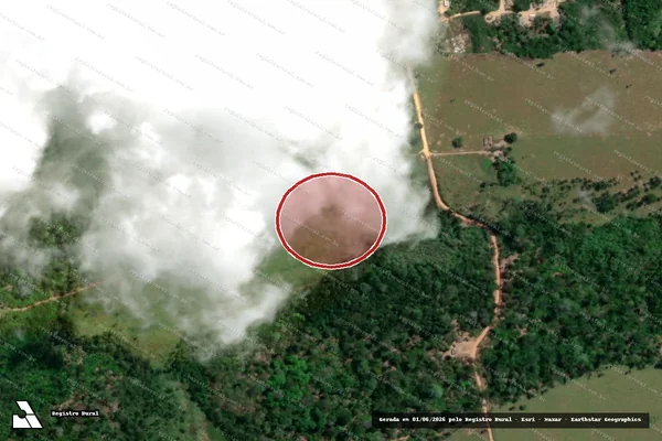 Imagem de satélite de Infração Ambiental em Altamira - PA