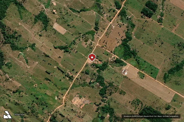 Imagem de satélite de Infração da Flora em Espigão D'Oeste - RO (marcador da localização)