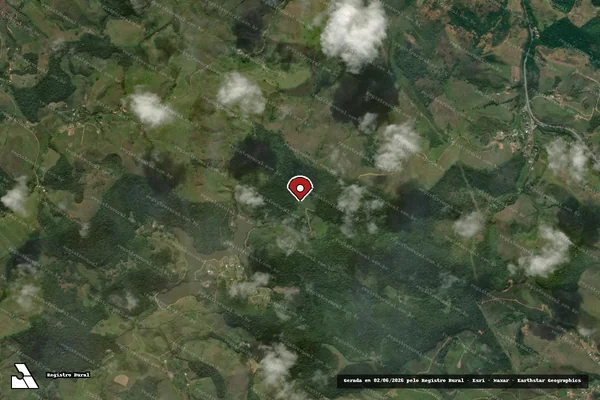 Imagem de satélite — Embargo IBAMA — Infração da Fauna - Divino/MG