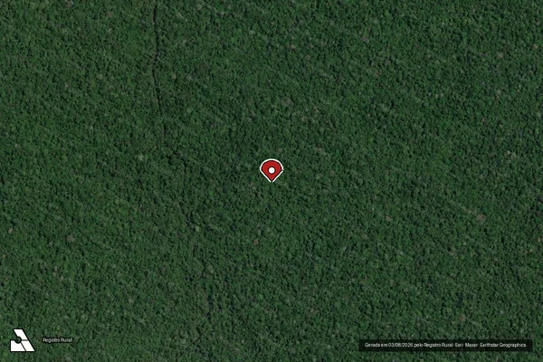 Imagem de satélite de Infração da Flora em Senador José Porfírio - PA (marcador da localização)