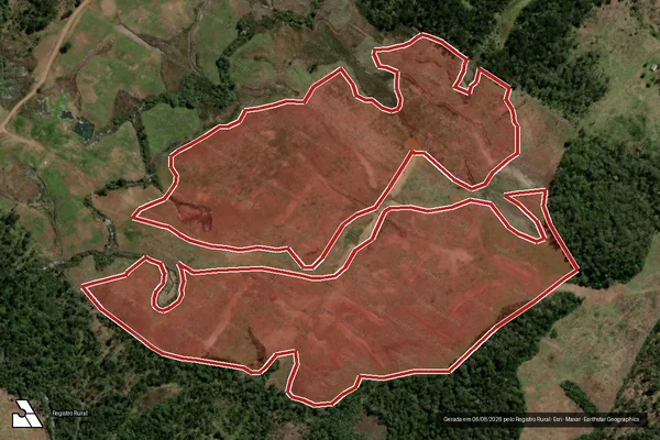 Imagem de satélite de Infração da Flora em Reserva do Iguaçu - PR
