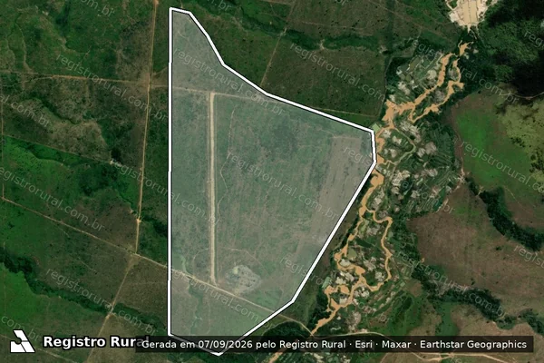 Imagem de satélite de Infração da Flora em São Félix do Xingu - PA