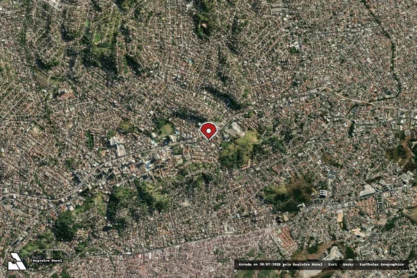 Imagem de satélite de Infração Ambiental em São Gonçalo - RJ (marcador da localização)