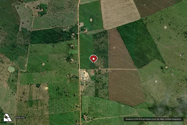 Imagem de satélite de Infração da Flora em Bom Jesus das Selvas - MA (marcador da localização)