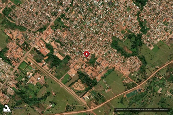 Imagem de satélite de Infração Ambiental em Espigão D'Oeste - RO (marcador da localização)