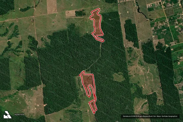 Imagem de satélite de Infração Ambiental em Porto Velho - RO