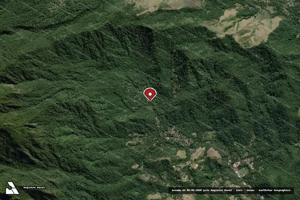 Imagem de satélite de Infração Ambiental em Itatiaia - RJ (marcador da localização)