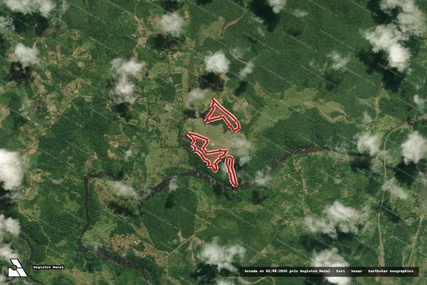 Imagem de satélite — Embargo IBAMA — Infração da Flora — Jaguaripe/BA