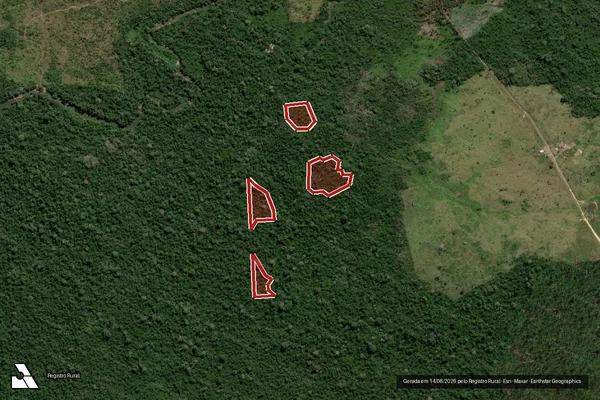Imagem de satélite de Infração da Flora em São Félix do Xingu - PA