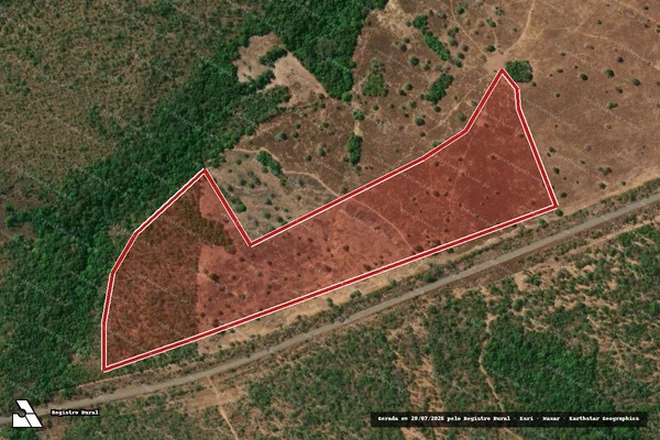 Imagem de satélite de Infração Ambiental em São Valério da Natividade - TO