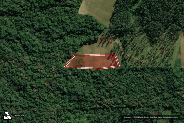 Imagem de satélite de Infração Ambiental em Treviso - SC