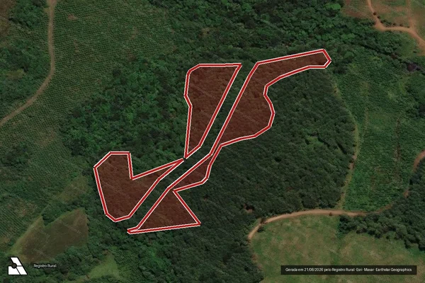 Imagem de satélite de Infração Ambiental em São José do Cerrito - SC