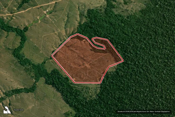 Imagem de satélite de Infração da Flora em Nova Mamoré - RO