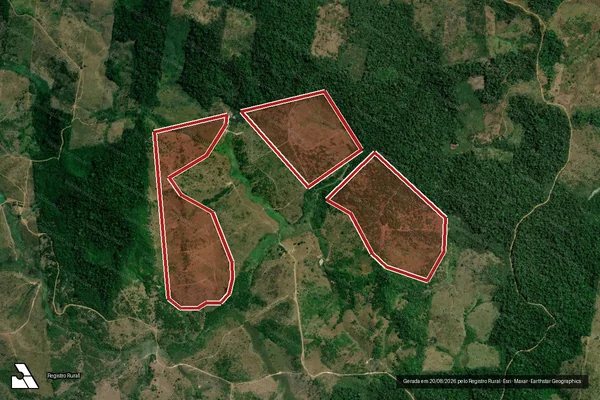 Imagem de satélite de Infração da Flora em Pacajá - PA