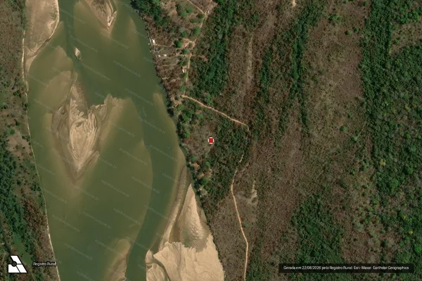 Imagem de satélite — Embargo IBAMA — Infração da Flora - Aruanã/GO