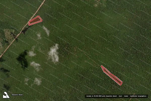 Imagem de satélite — Embargo IBAMA — Desmatamento — Araguaína/TO