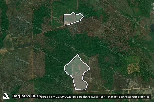 Imagem de satélite — Embargo IBAMA — Infração da Flora - Lábrea/AM