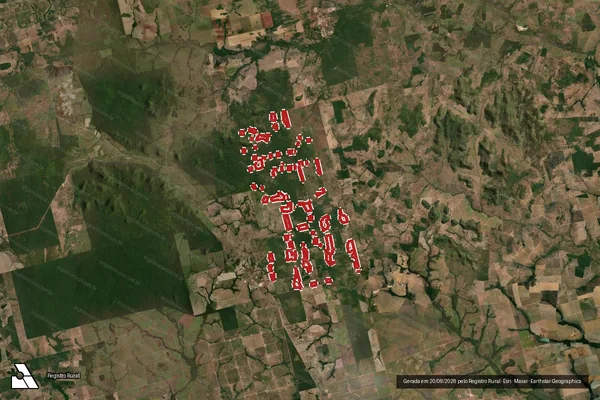 Imagem de satélite de Infração Ambiental em Santana do Araguaia - PA