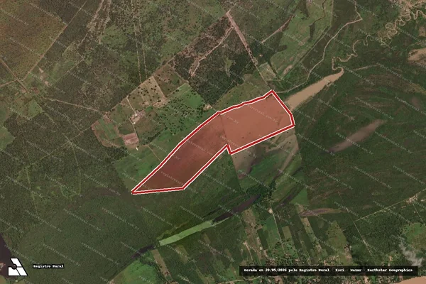 Imagem de satélite — Embargo IBAMA — Infração da Flora — Januária/MG