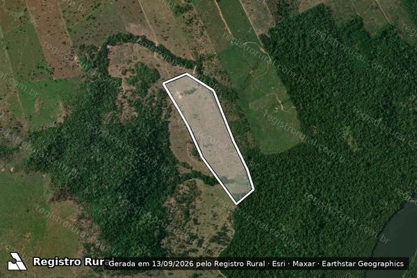 Imagem de satélite de Infração da Flora em Cotriguaçu - MT