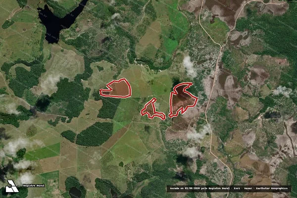 Imagem de satélite de Infração Ambiental em Belmonte - BA