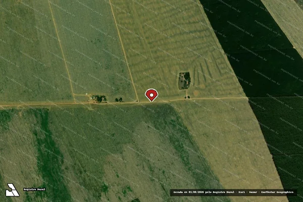 Imagem de satélite de Infração Ambiental em Açailândia - MA (marcador da localização)