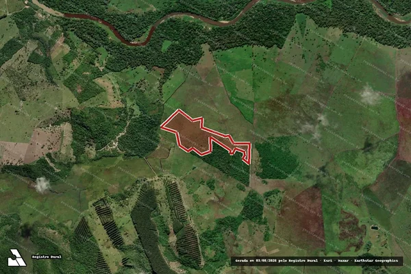 Imagem de satélite de Infração Ambiental em Canavieiras - BA