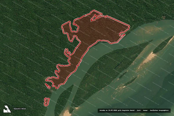 Imagem de satélite de Infração da Flora em Jacareacanga - PA