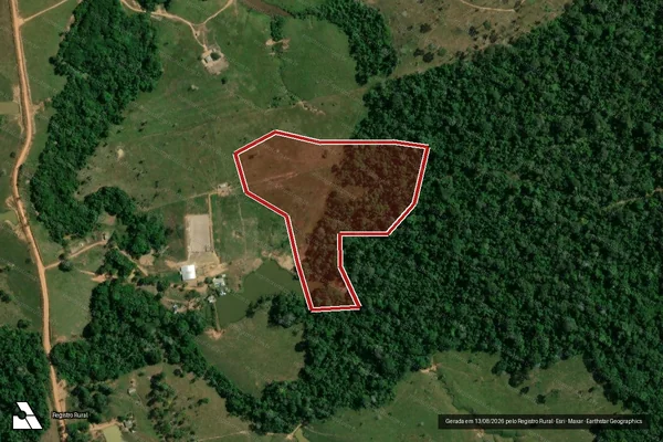 Imagem de satélite de Infração Ambiental em Porto Velho - RO