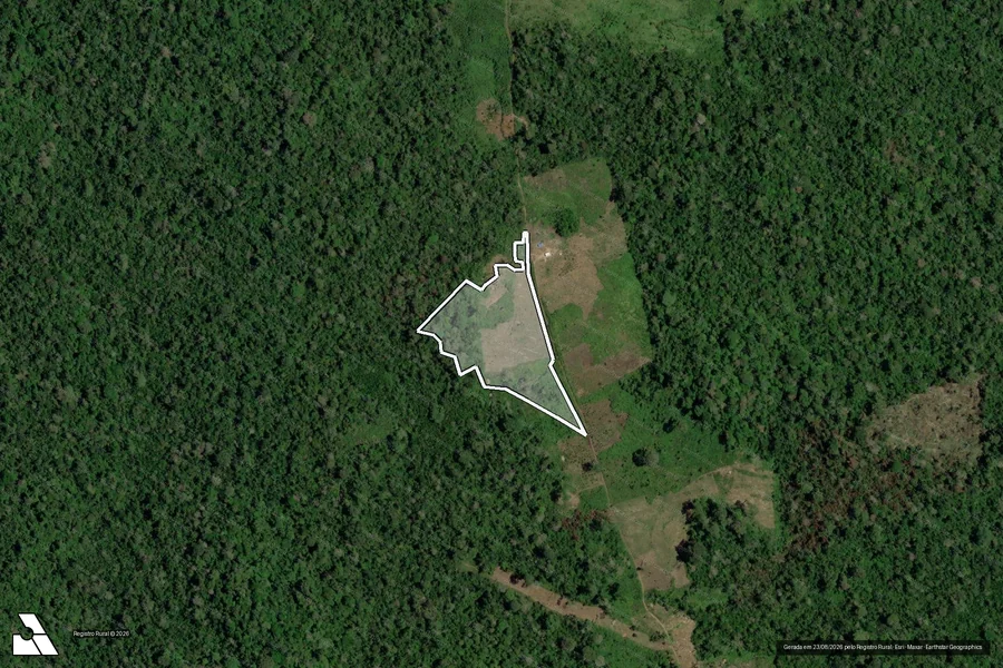 Imagem aérea do item A