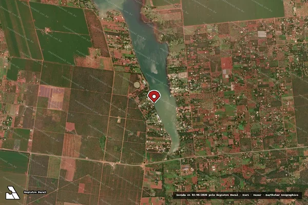 Imagem de satélite de Infração da Flora em Brasília - DF (marcador da localização)