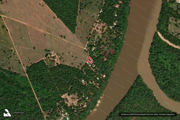 Imagem de satélite de Infração da Flora em Araguaiana - MT