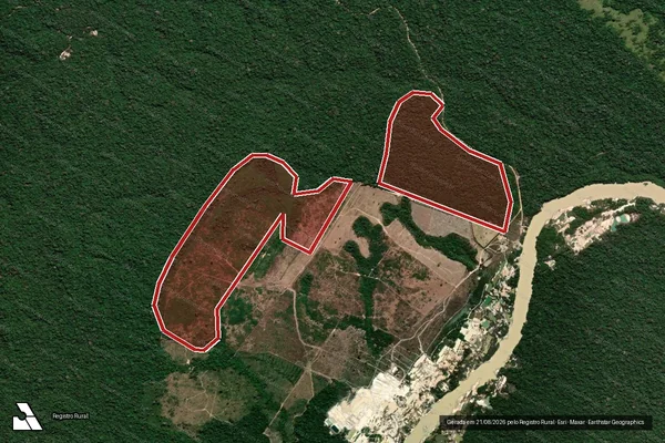 Imagem de satélite de Infração da Flora em Itaituba - PA