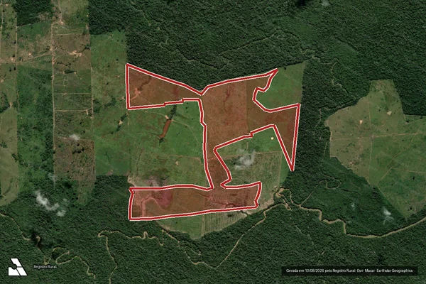 Imagem de satélite de Infração Ambiental em Porto Velho - RO