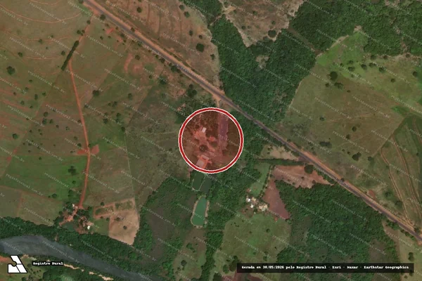 Imagem de satélite de Infração Ambiental em Aporé - GO