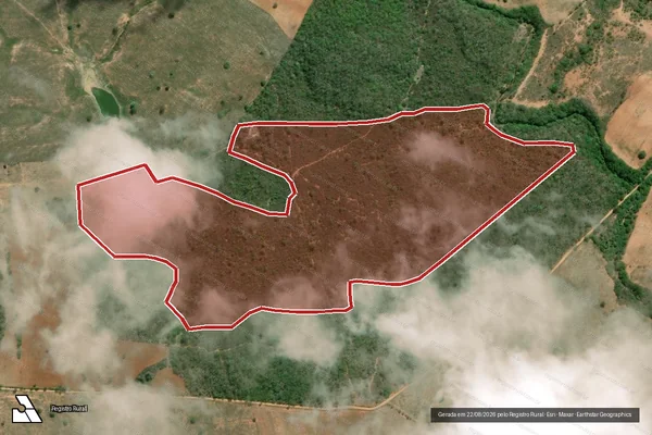 Imagem de satélite — Embargo IBAMA — Infração da Flora - Monte Alegre de Sergipe/SE