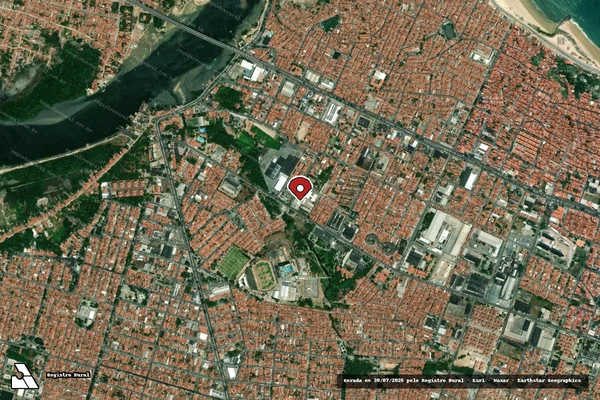Imagem de satélite de Infração de Licenciamento(Não Classificada-Móvel) em Fortaleza - CE (marcador da localização)