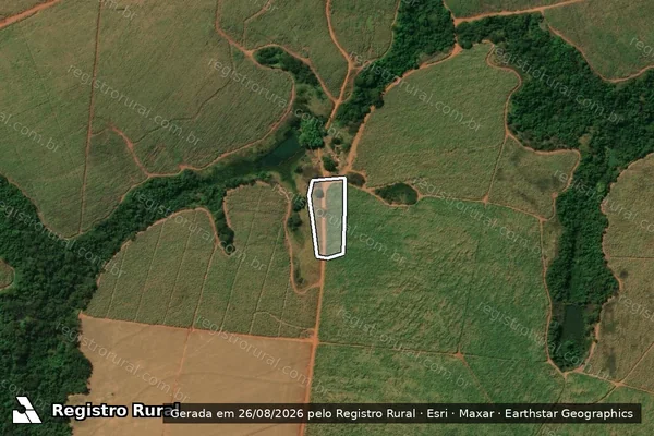 Imagem de satélite — Embargo IBAMA — Infração Ambiental — Santa Isabel/GO