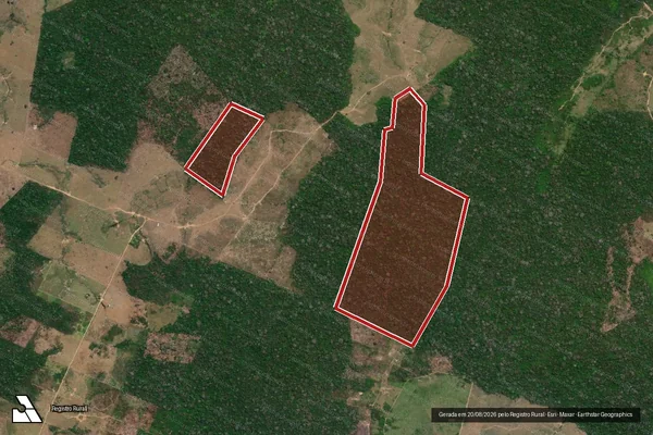 Imagem de satélite de Infração da Flora em Porto Acre - AC