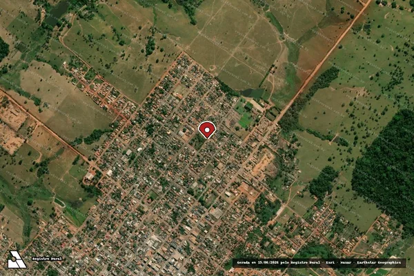 Imagem de satélite de Infração Ambiental em Espigão D'Oeste - RO (marcador da localização)