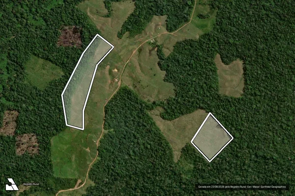 Imagem de satélite de Infração da Flora em Manoel Urbano - AC
