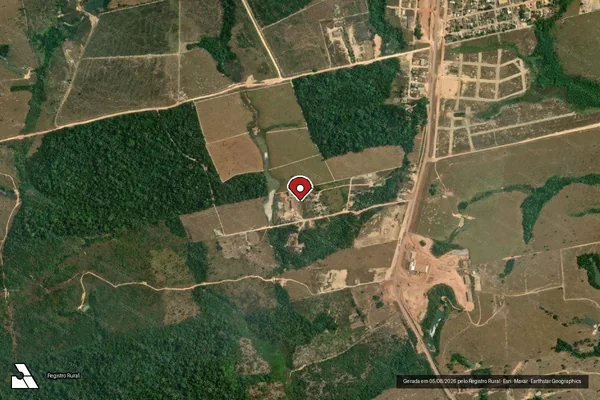 Imagem de satélite — Embargo IBAMA — Infração da Flora - Trairão/PA