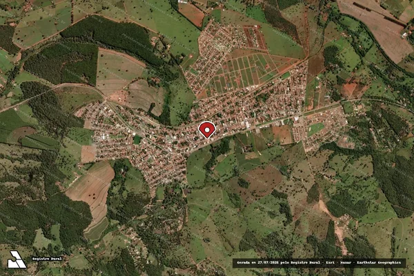 Imagem de satélite de Infração Ambiental em Bonfinópolis - GO (marcador da localização)