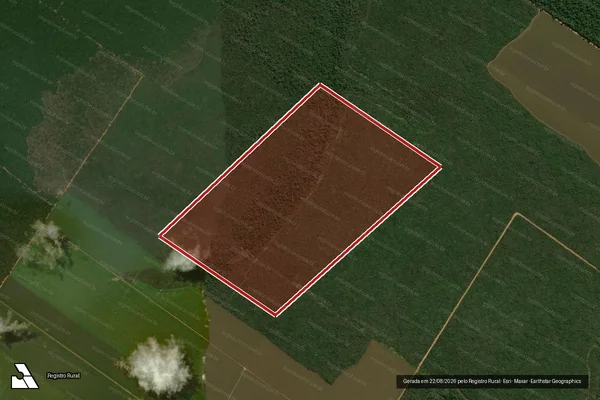 Imagem de satélite — Embargo IBAMA — Infração da Flora - Cláudia/MT