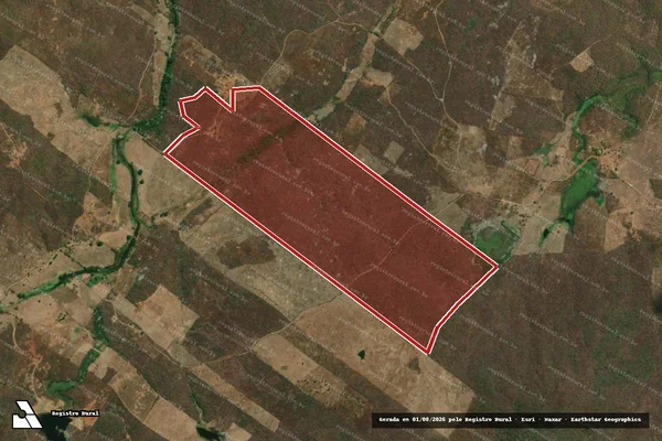 Imagem de satélite de Infração da Flora em Mombaça - CE