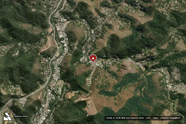 Imagem de satélite de Infração da Fauna em Petrópolis - RJ (marcador da localização)