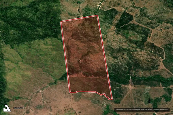 Imagem de satélite de Infração da Flora em Nova Bandeirantes - MT