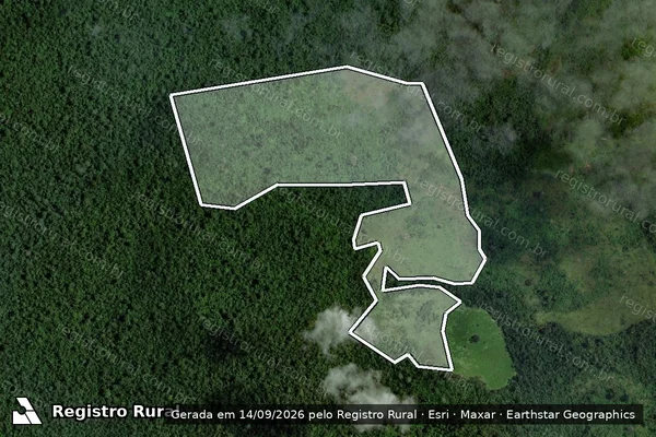 Imagem de satélite — Embargo IBAMA — Infração Ambiental - São Félix do Xingu/PA