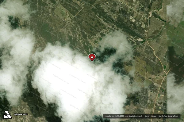 Imagem de satélite de Infração Ambiental em Lagarto - SE (marcador da localização)